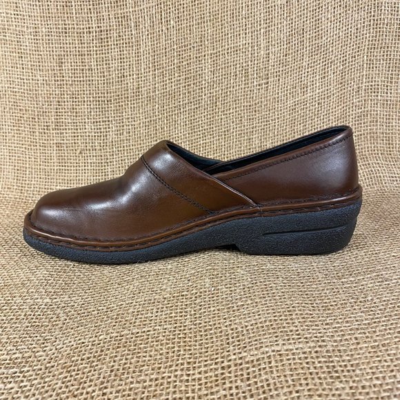 josef seibel slip on shoes loafers clogs brown leather air cushion women size 10 - Picture 5 of 12
